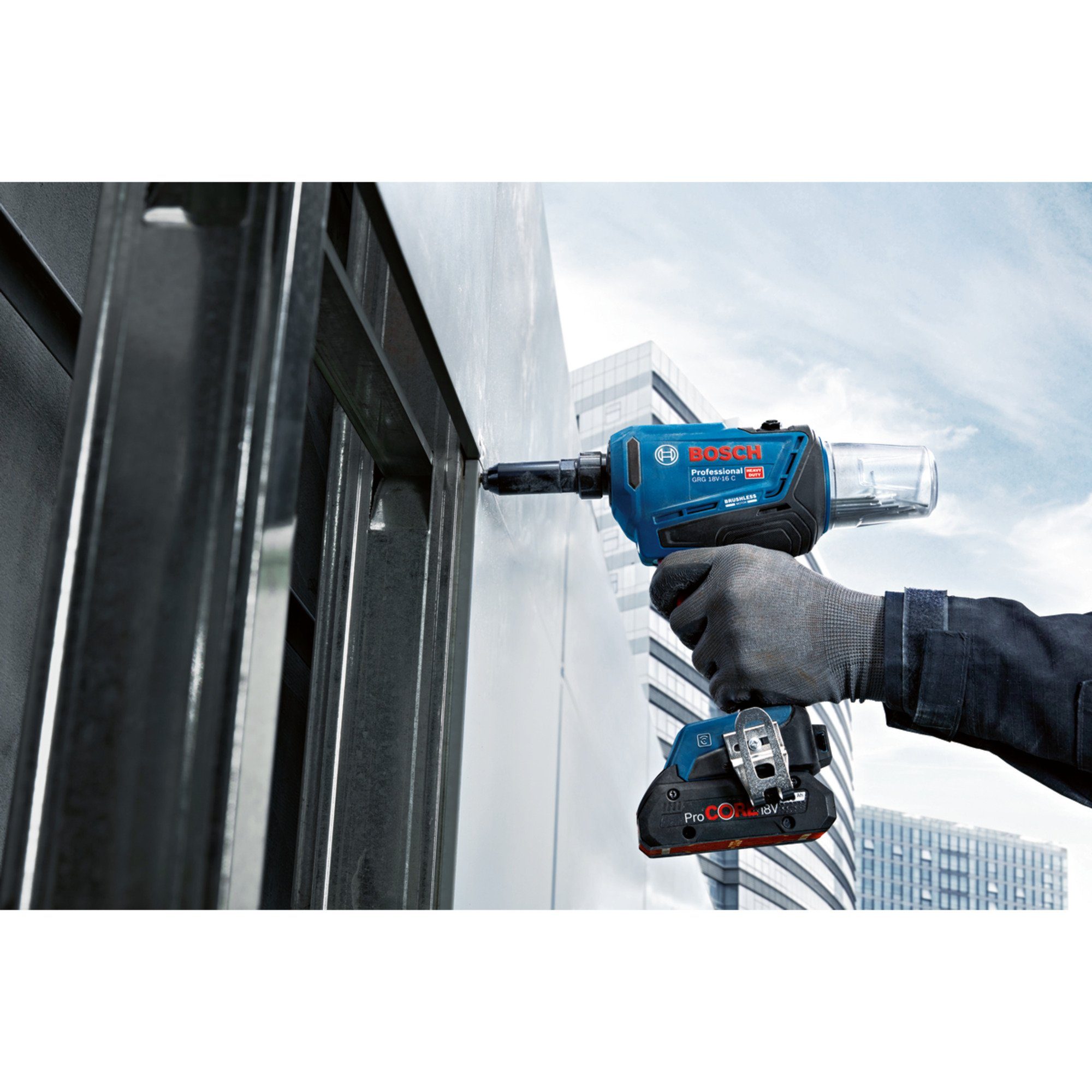 Bosch Professional Druckluft-Nagler Bosch Professional Akku-Nietpistole GRG 18V-16 C