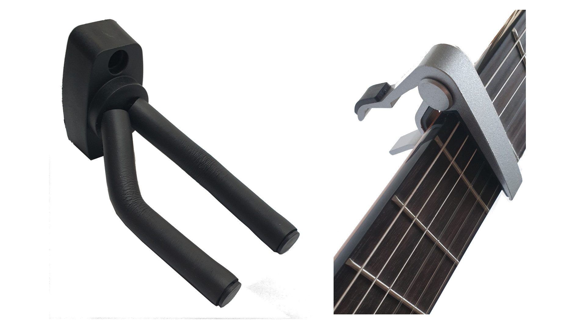 pi-music Gitarrenständer pi‑music Home Essentiell Set – Kapo & Wandhalter