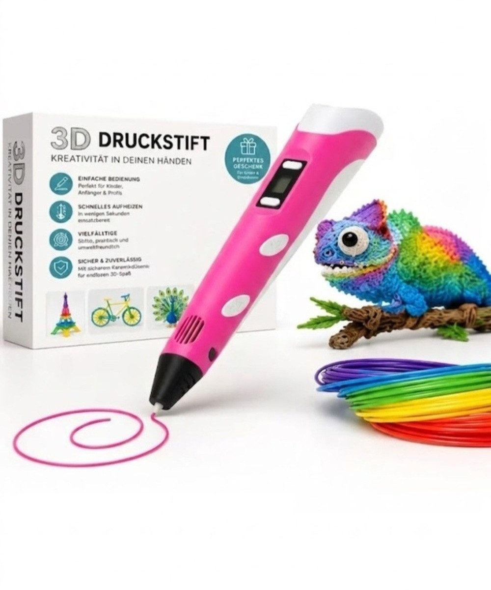 LOFTY 3D-Drucker-Stift Der 3D Stift, 3D Stift Set, Mit 15 Farben, 75m Filament, Mit Handbuch, SCRIB3D, Hochwertig, Kindergeschenk