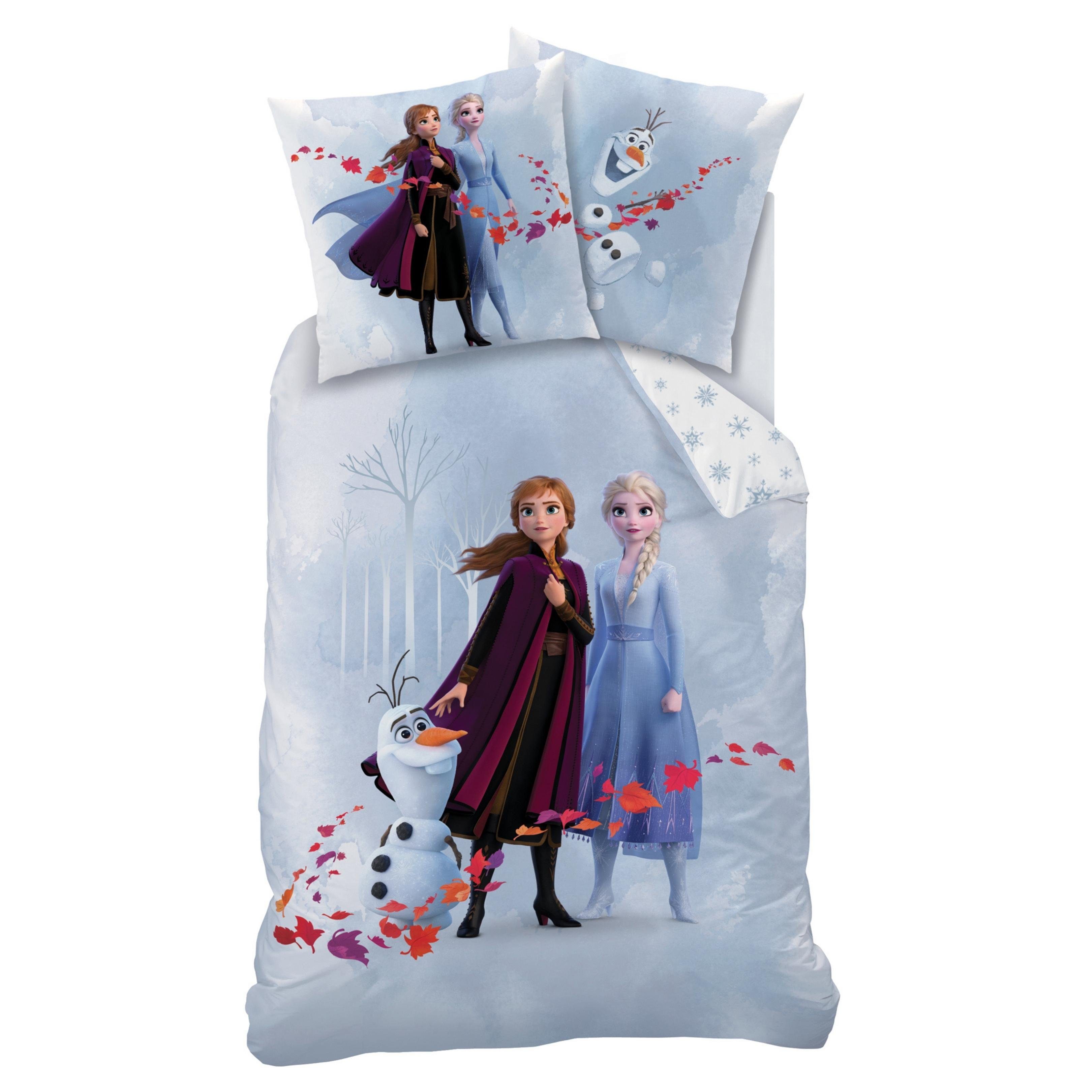 MTOnlinehandel Bettwäsche Frozen Eiskönigin 135x200+80x80 cm, 100 % Baumwol günstig online kaufen