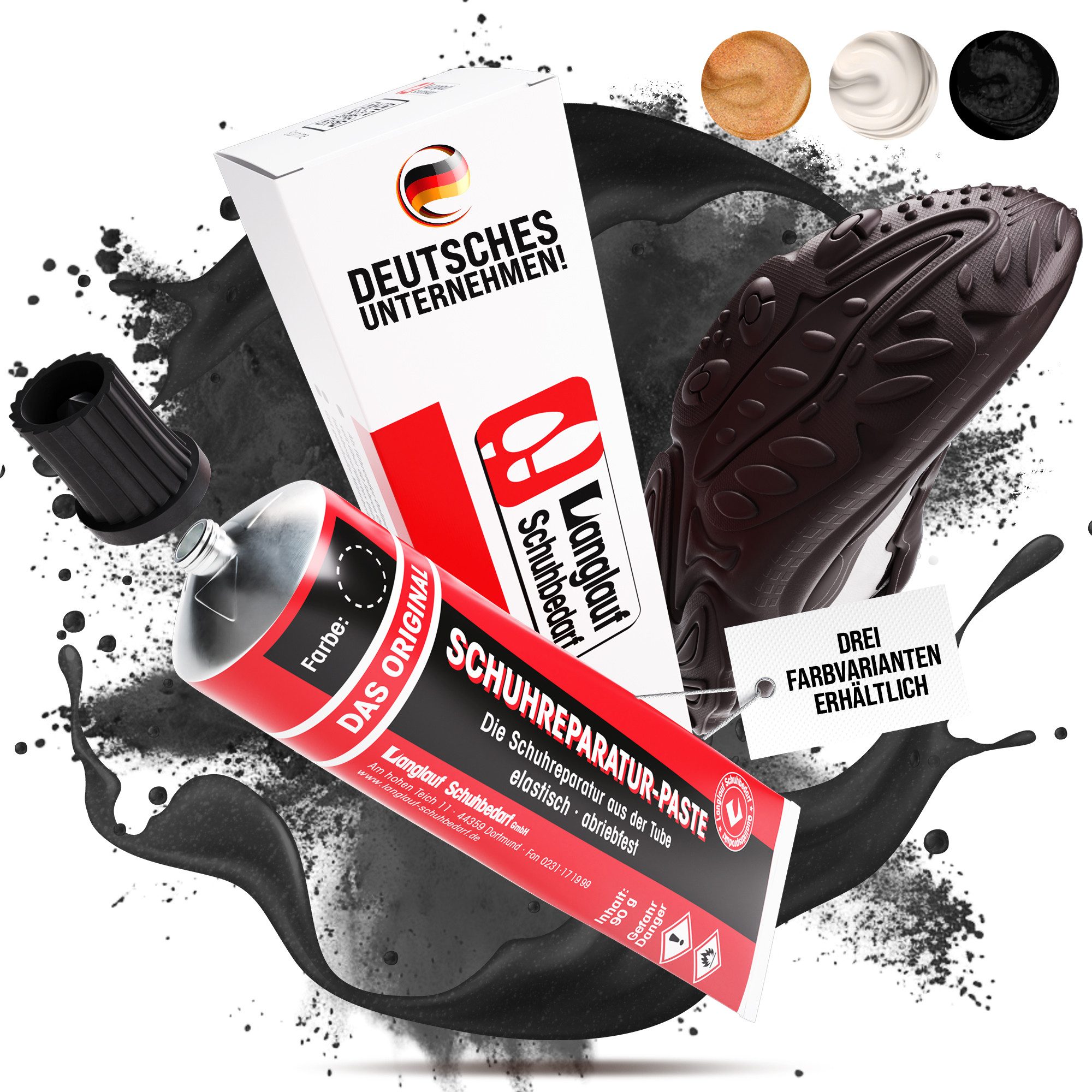 Langlauf Schuhbedarf Klebstoff Schuh Reparaturpaste, anthrazit, günstig online kaufen