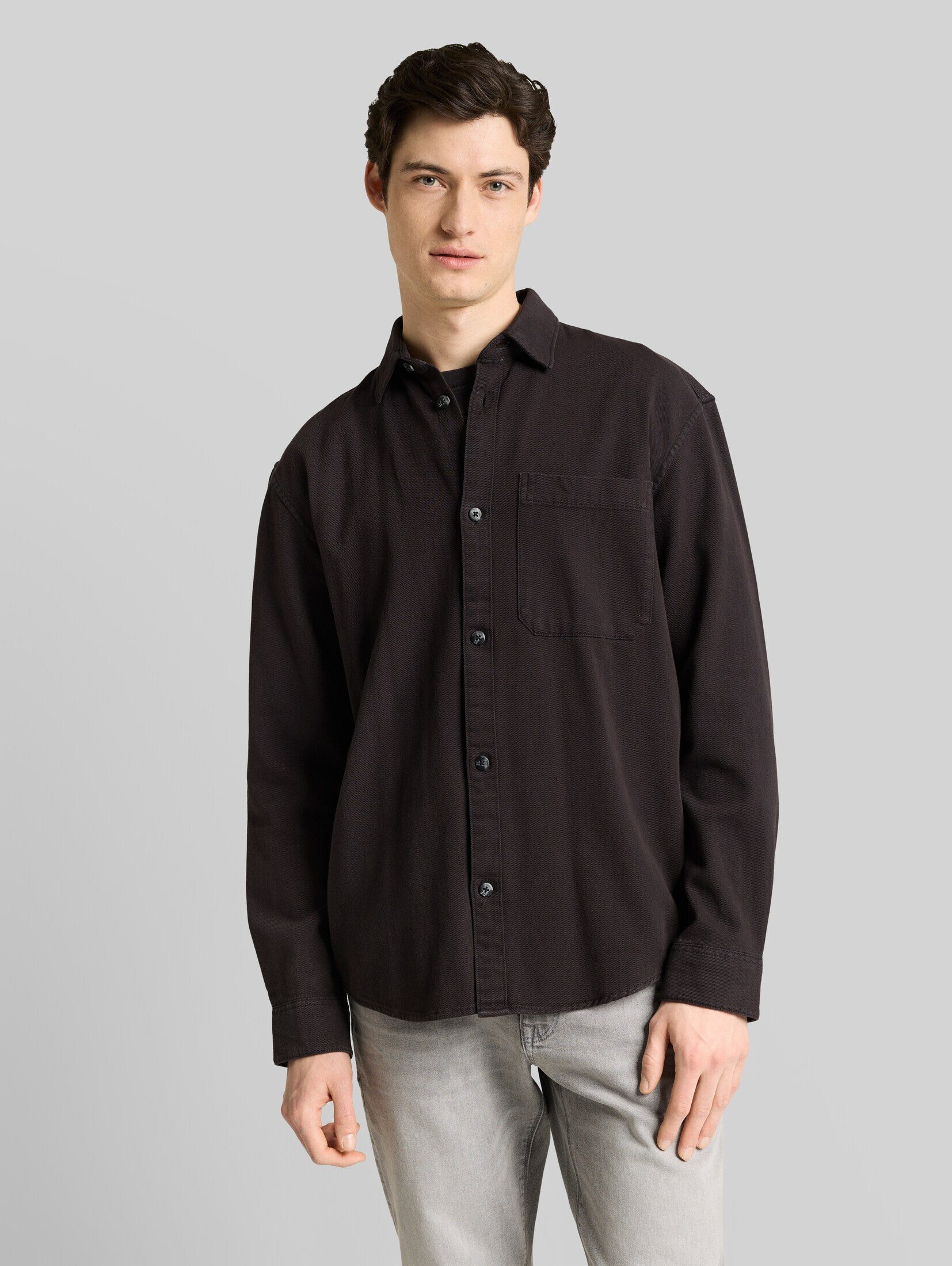 TOM TAILOR Denim Langarmhemd Blusen & Shirts Relaxed Fit Hemd mit Brusttasche