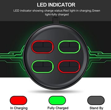 HYTIREBY 4 Stück Akku für Xbox/Series X/Xbox One Controller mit LED-Anzeige Controller-Ladestation (1200mAh Wiederaufladbar Akku für Xbox Series X/S/Xbox One/Xbox One S/X)