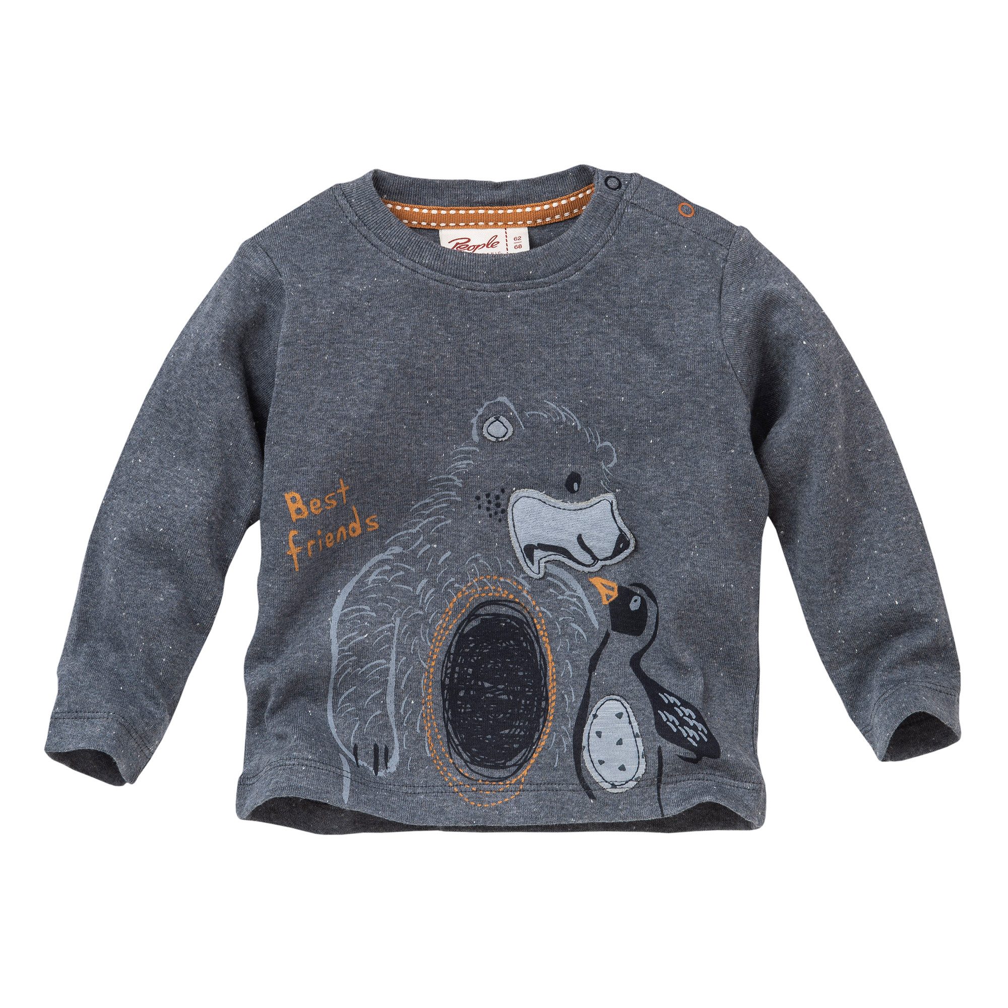 People Wear Organic Langarmshirt mit Motiv für Kinder aus Bio Baumwolle (GOTS zeritfiziert)