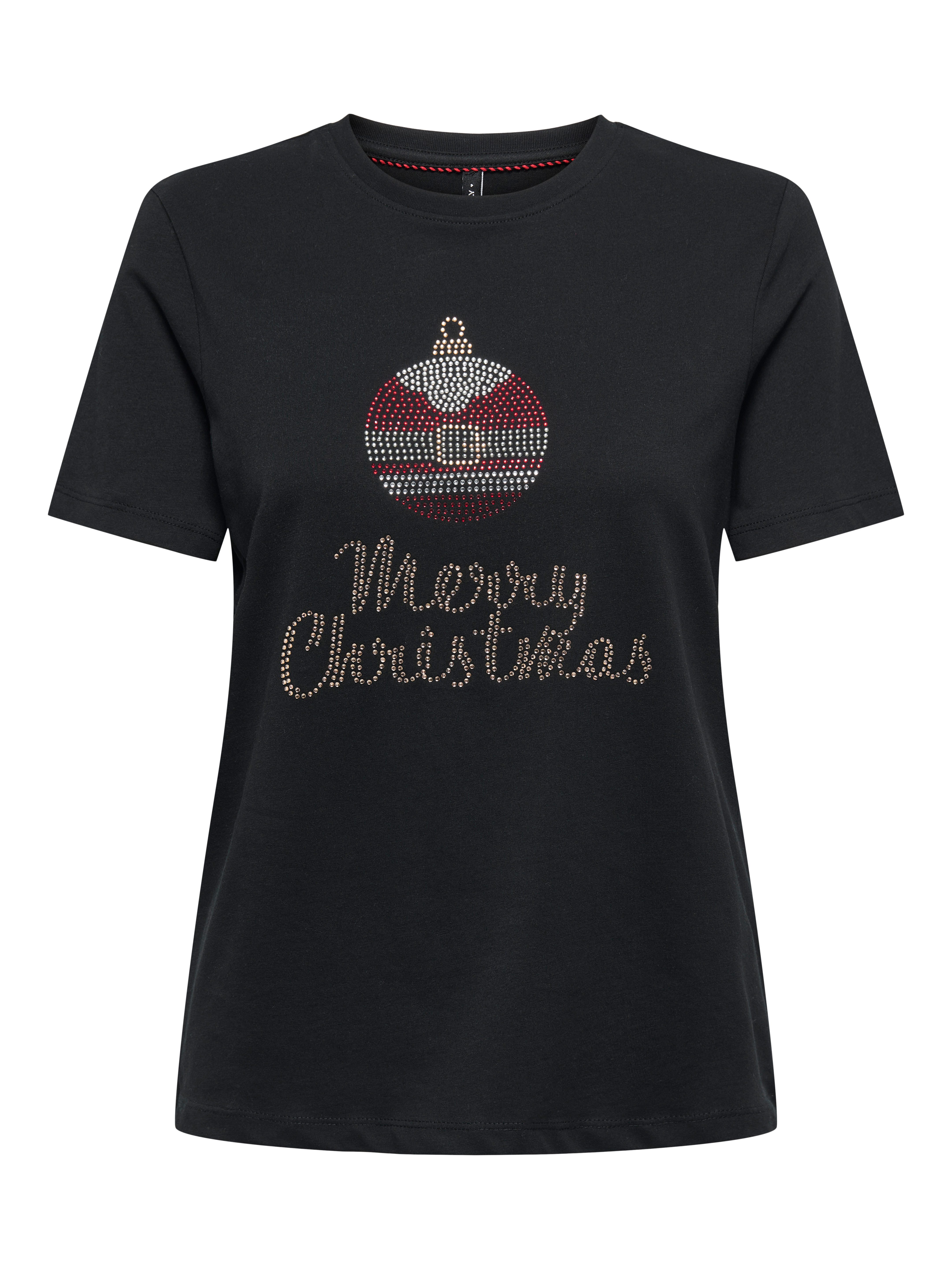 ONLY Kurzarmshirt ONLKITA XMAS S/S RHINESTONE günstig online kaufen