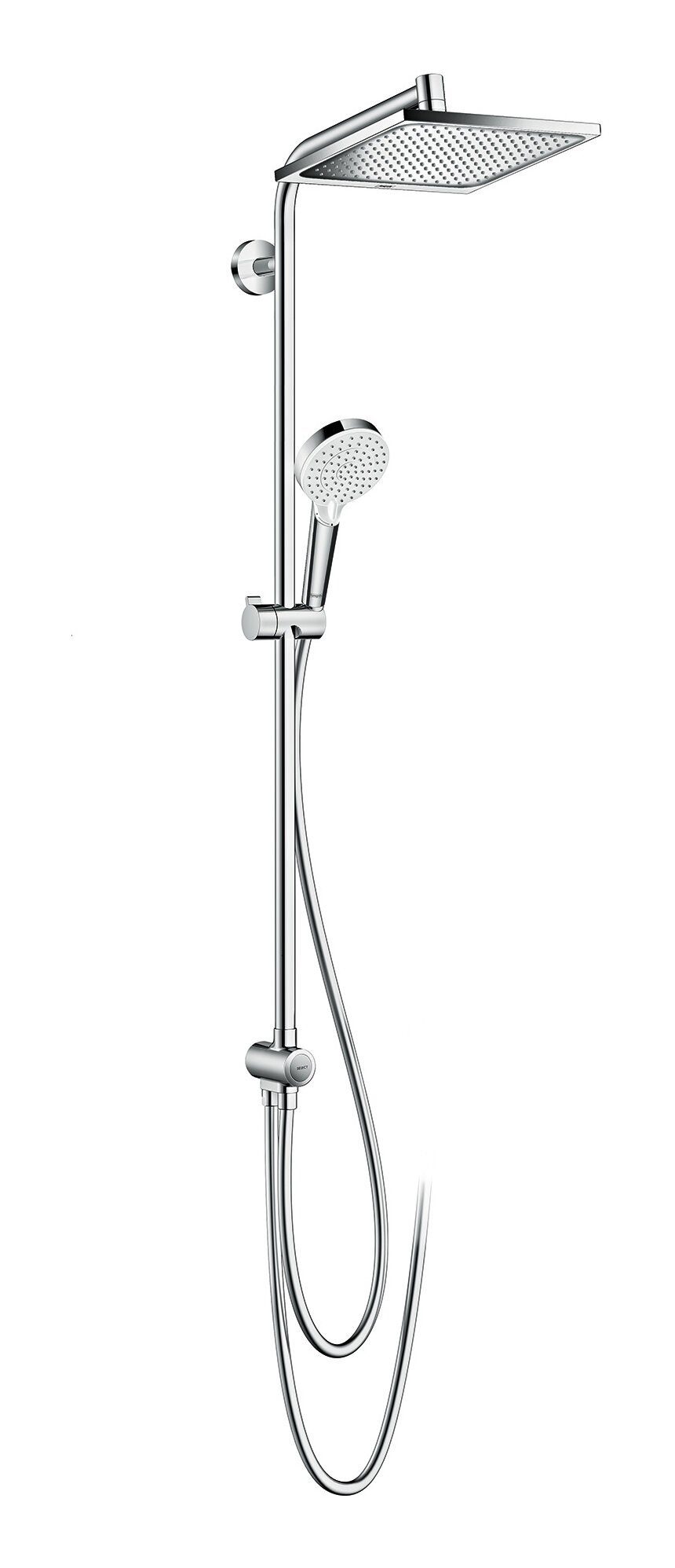 hansgrohe Duschsystem Crometta E Showerpipe, Höhe 120.8 cm, 240 1jet EcoSmart Reno - Chrom
