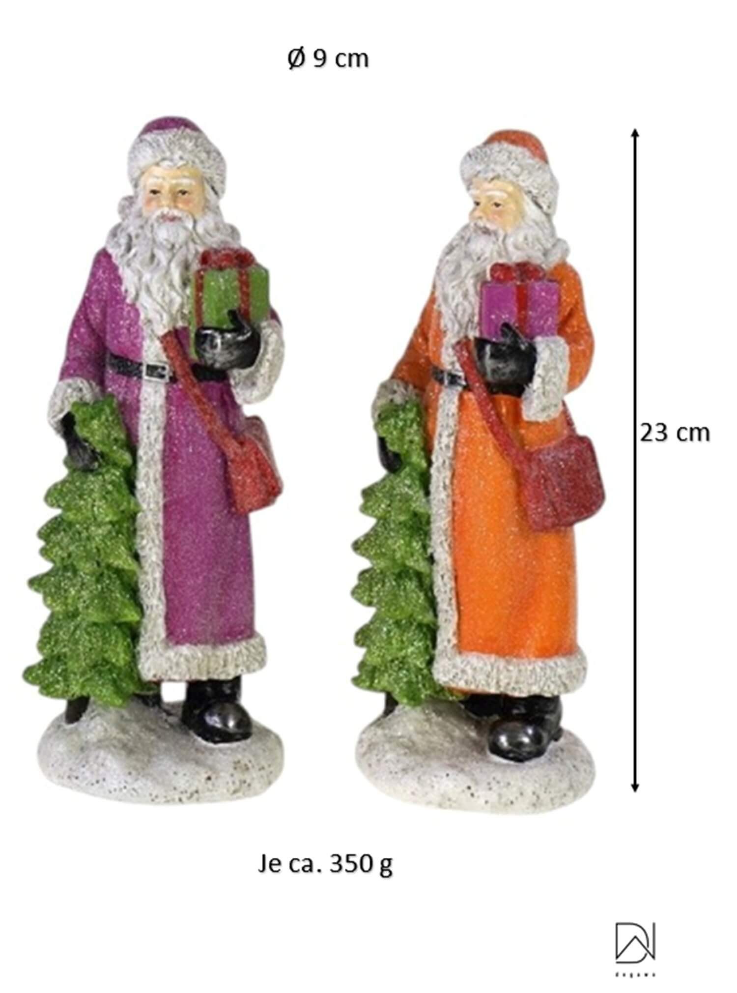 Werner Voß Dekoobjekt Hochwertige Weihnachtsmann-Figur aus Polyresin in zwei Farbvarianten