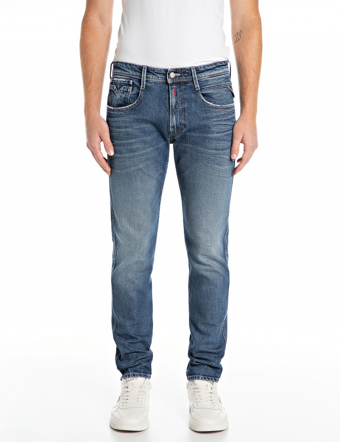 Replay Slim-fit-Jeans ANBASS mit Washed-Optik günstig online kaufen
