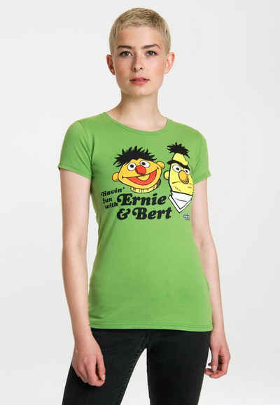 LOGOSHIRT T-Shirt Sesamstraße – Ernie & Bert mit lizenziertem Print