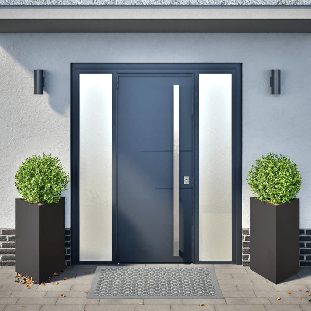 vidaXL Blumentopf Pflanzkübel 2 Stk. Schwarz günstig online kaufen