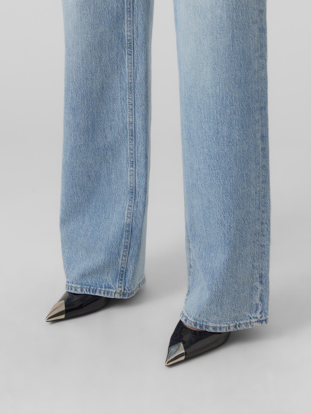 Straight 5973 Moda Hellblau Stone Jeans in Vero VMTESSA Fit Denim Washed Schlagjeans