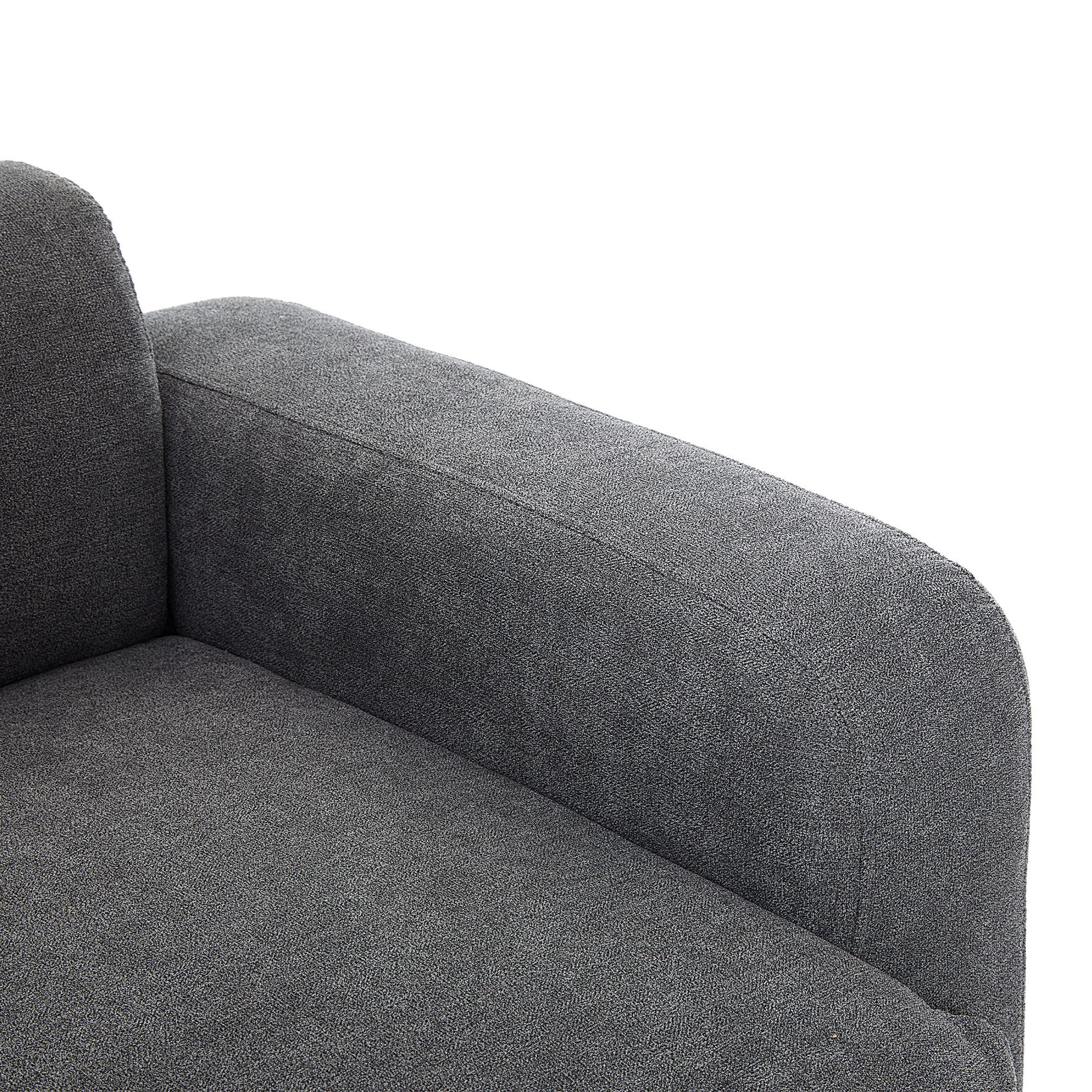 3-Sitzer, aus Chenille-Stoff mit 2 Kissen, 211 x 80 x 71 cm, modulare Couch