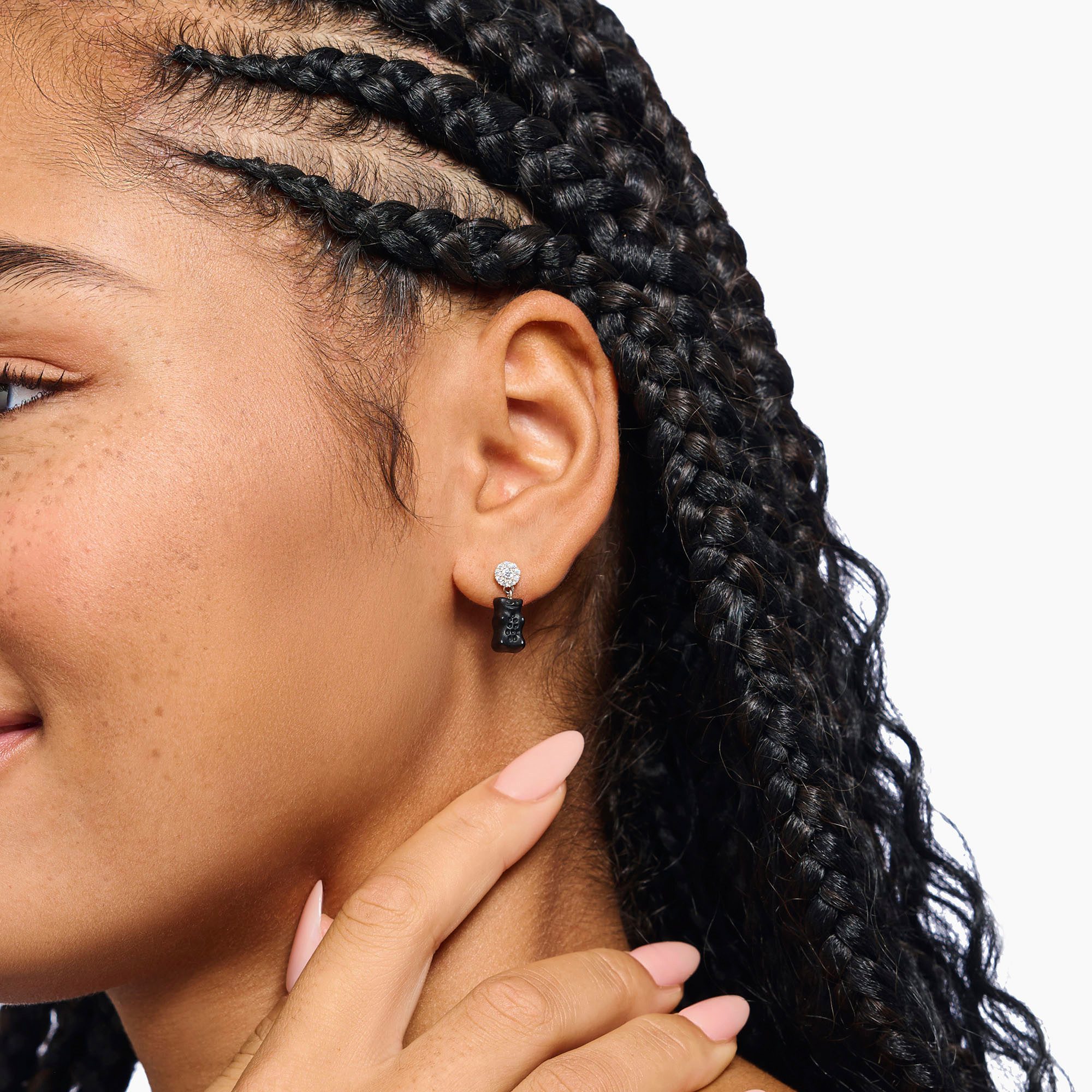 THOMAS SABO Paar Ohrstecker THOMAS SABO x HARIBO: Ohrstecker mit Goldbär, mit Kristallglas, Zirkonia (synth)