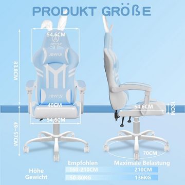 JOYFLY Gaming-Stuhl (Gamer-Stuhl: Ergonomischer Gaming-Stuhl mit Lendenwirbelstütze), mit Lendenwirbelstütze Racing Stil PC-Stuhl Bürostuhl mit Hochlehner