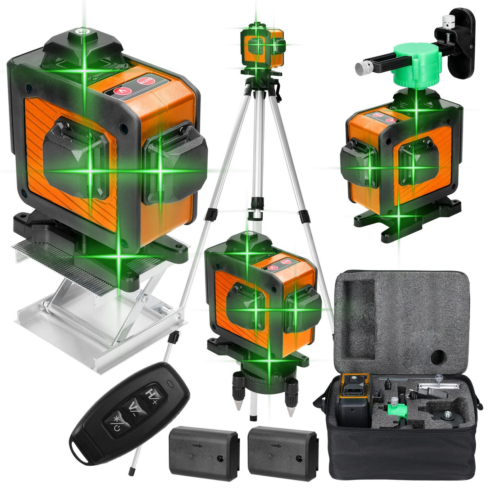 Laserwasserwaage Wasserwaagen Kreuzlinienlaser Laser Wasserwaage Mit Stativ Orange