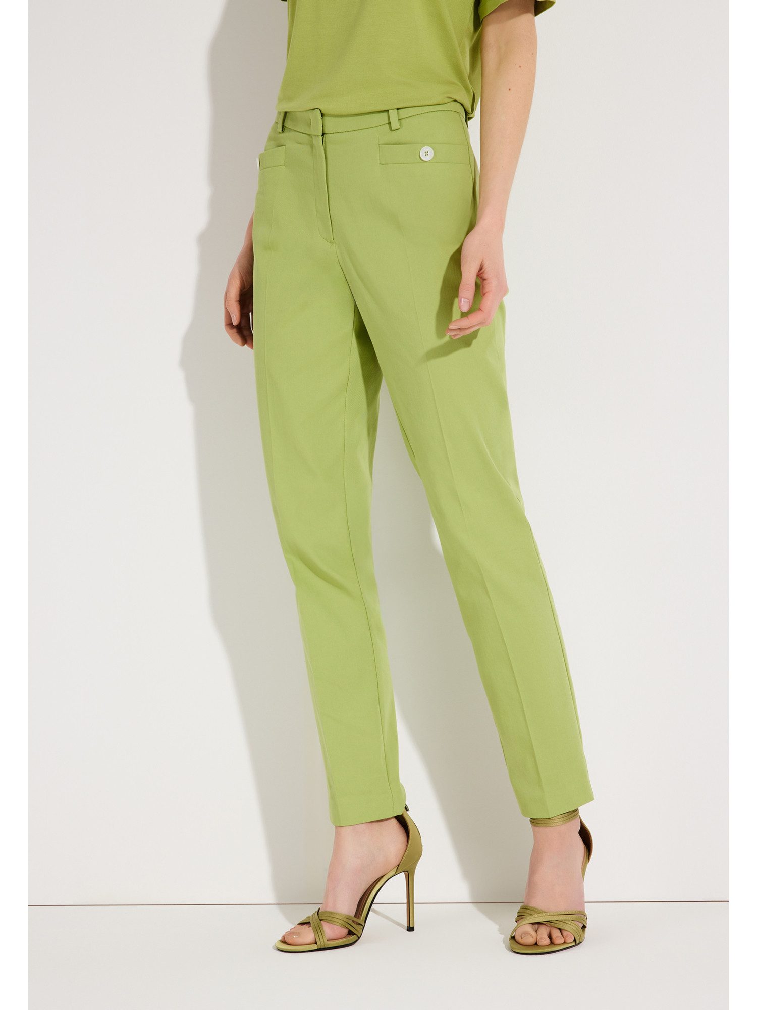 MORE&MORE Stoffhose schmale Baumwollmix-Hose