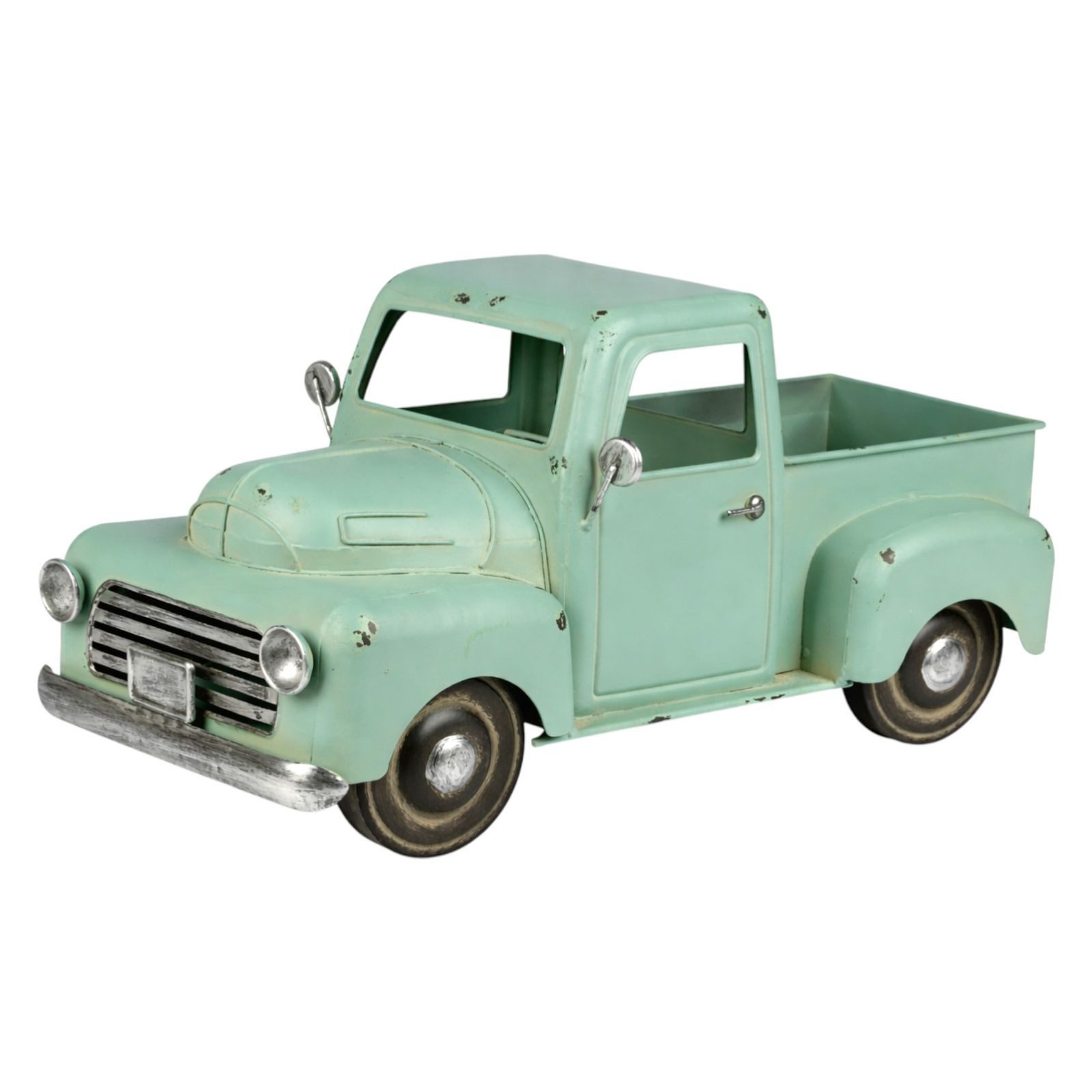 formano Gartenfigur Deko Auto Vintage Metall 43 cm Garten Truck Mint Fahrzeug handbemalt