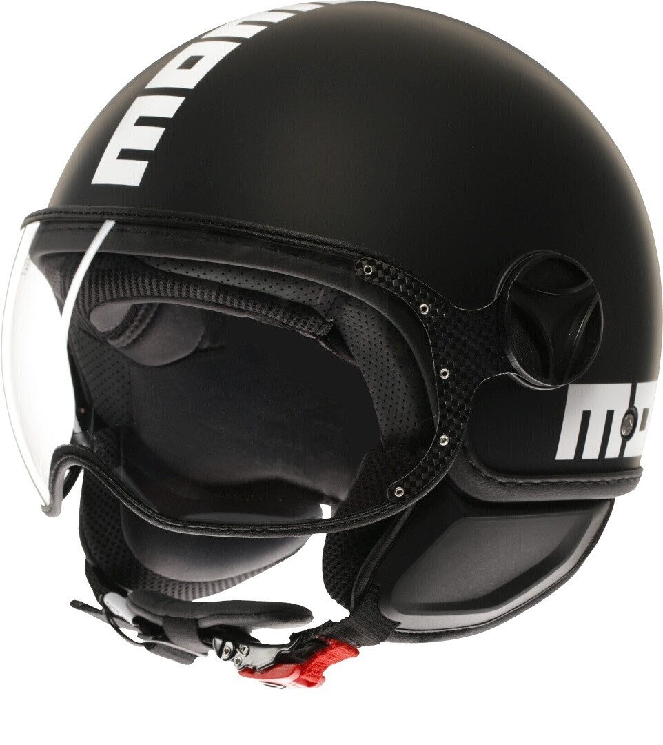 Momo Motorradhelm FGTR Classic Mono Jethelm, vorbereitet für Kommunikationssystem