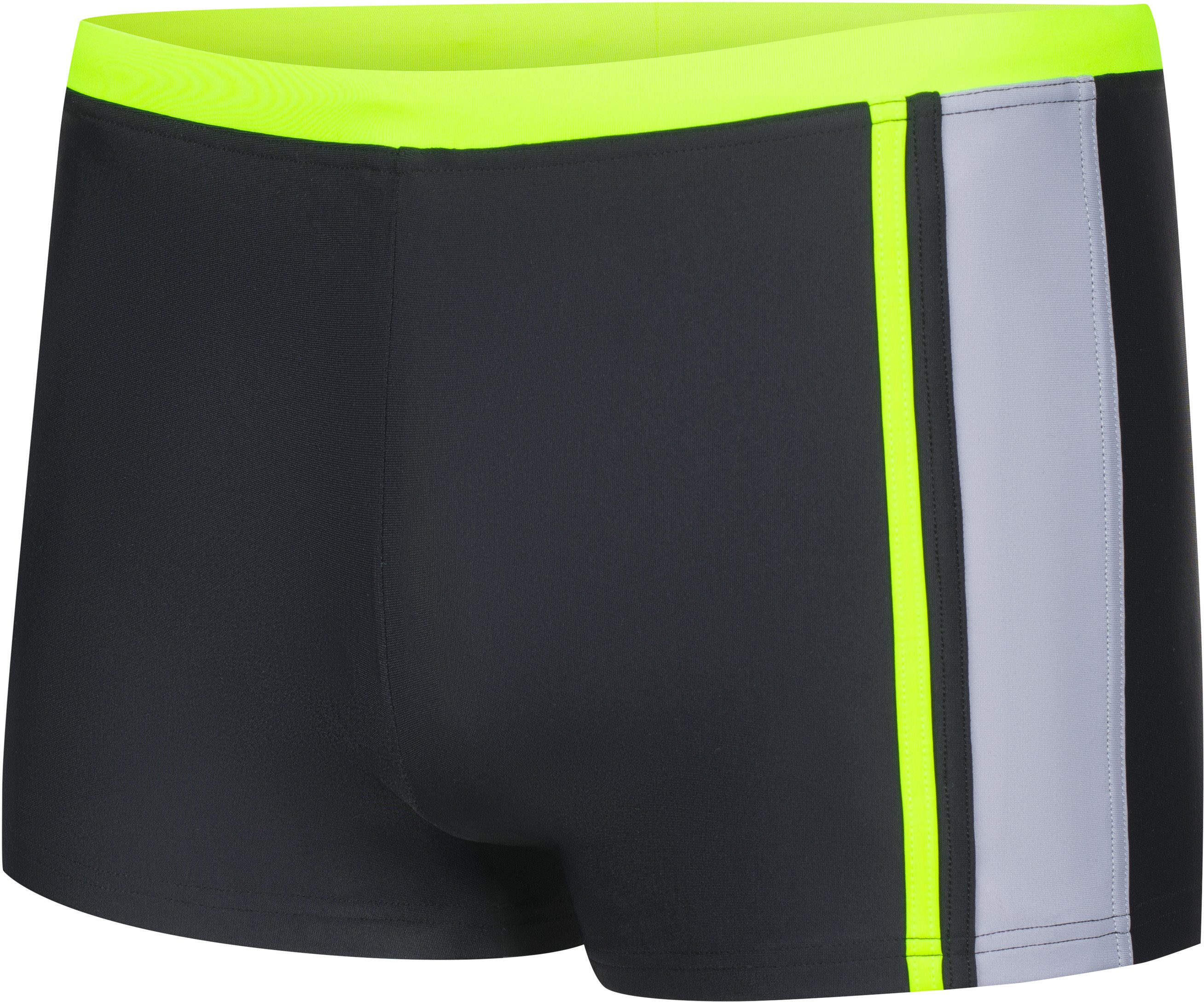 Aqua Speed Badehose Max Badehose in Schwarz-Grau-Grün – für Schule, Kurs & Reisen (Gr. 134 weiche Kinder-Schwimmhose für empfindliche Haut) Sportliche Passform – bleibt sicher bei Bewegung & Rutschen