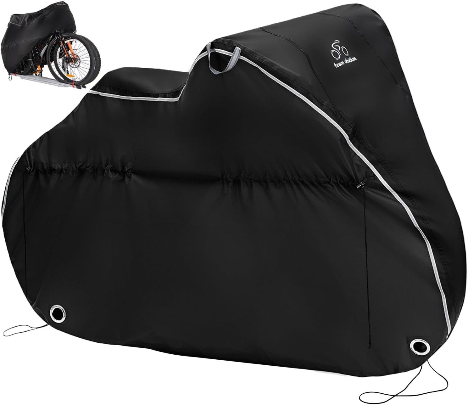 TeamObsidian Schutzhüllen-Sandsäcke TeamObsidian Fahrradabdeckung 1-3 Räder, wasserdicht, 600D Oxford