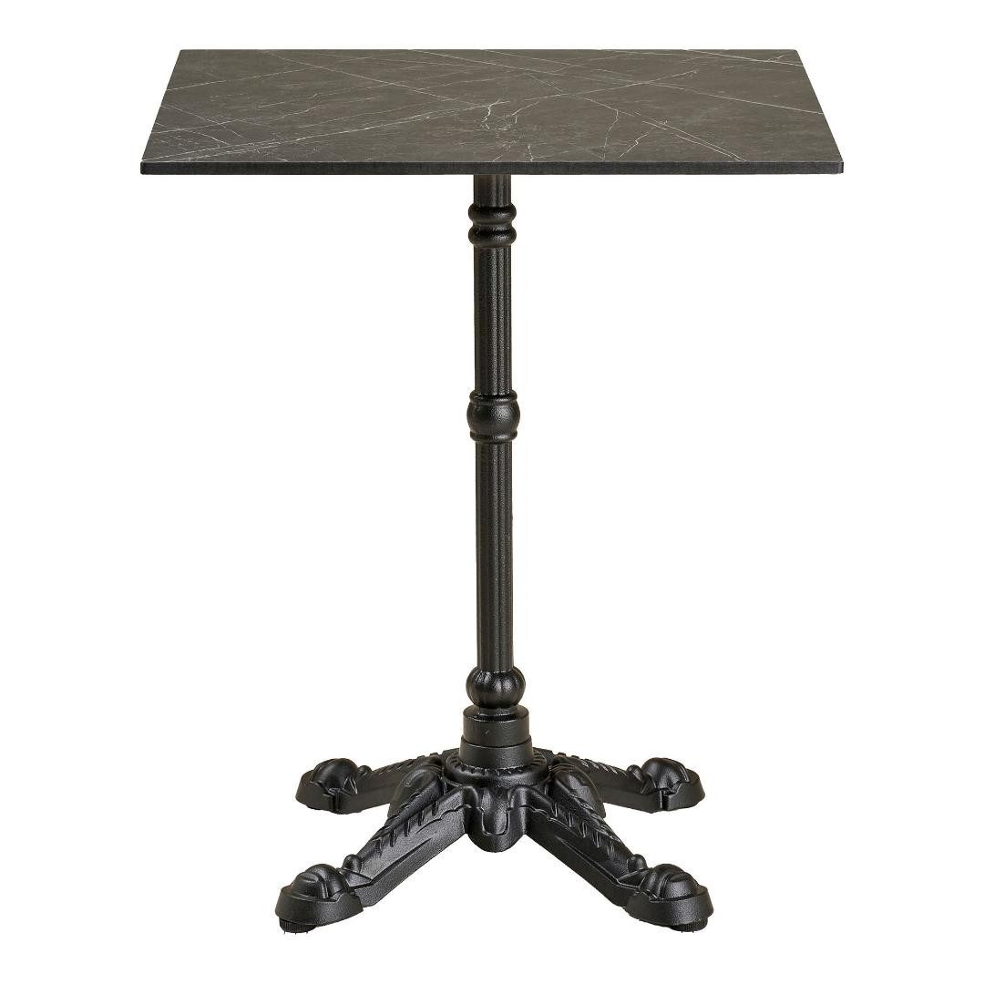 ebuy24 Bistrotisch Vivi CaféTisch Marmor Dekor grau.