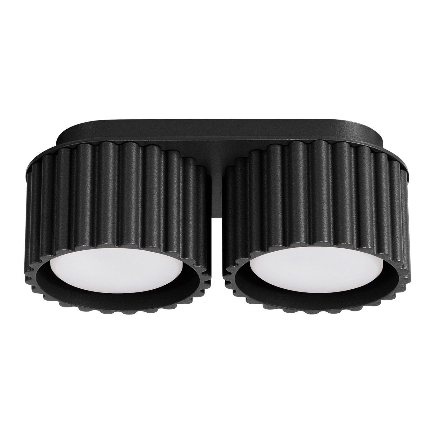SOLLUX lighting Deckenleuchte Plafond Aura 2 Schwarz Gx53, Nicht enthalten