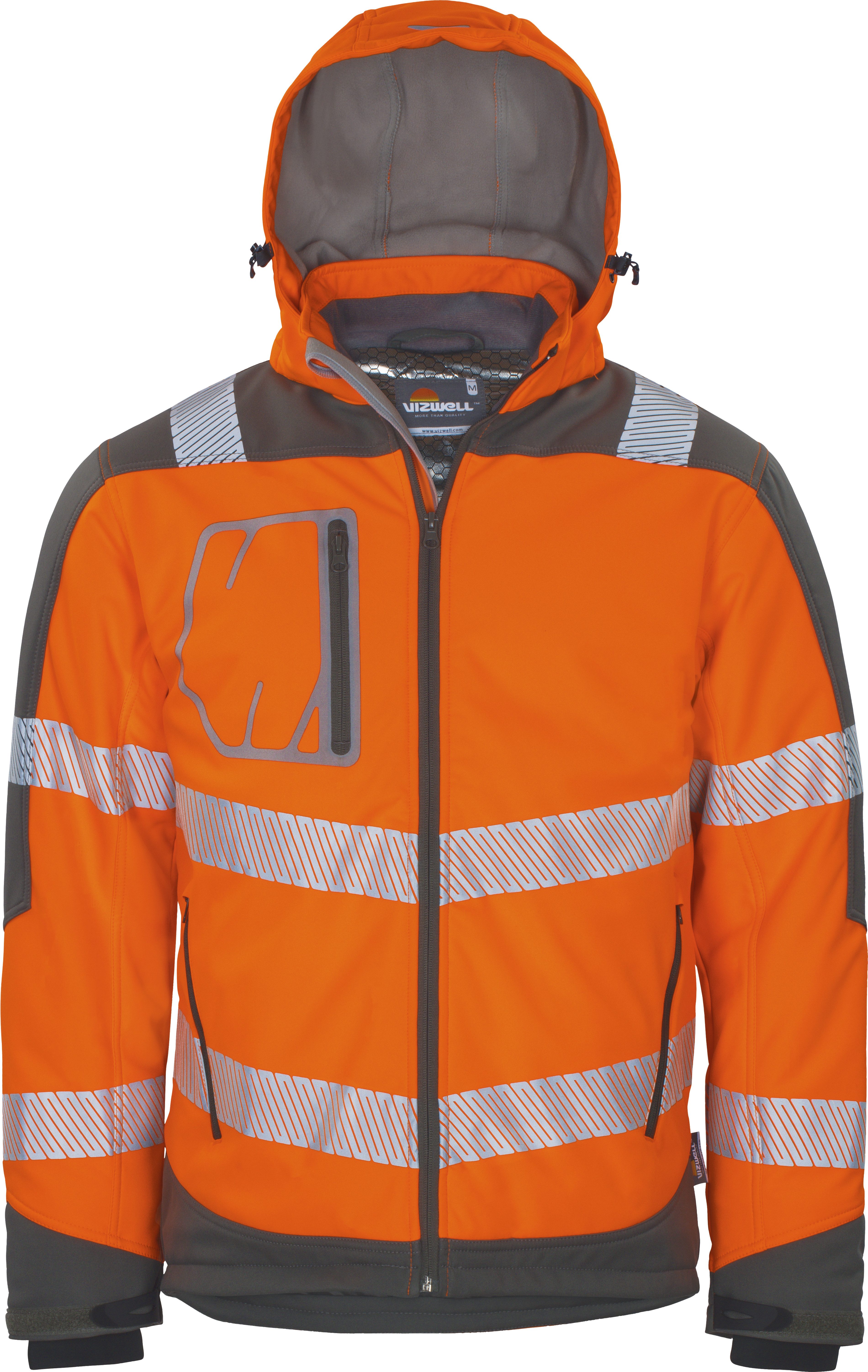 vizwell Softshelljacke Herren Warnschutz Winter-Softshelljacke Arbeitsjacke günstig online kaufen