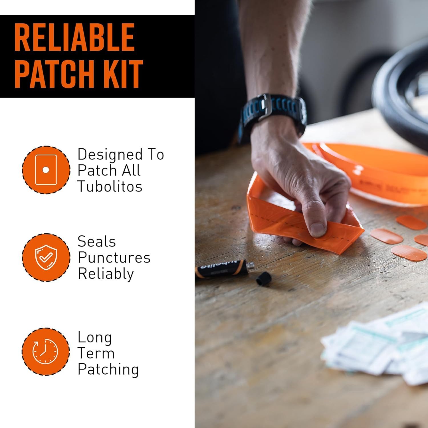 Tubolito Fahrrad-Montageständer Tubolito Tubo Patch Kit Fahrrad TPU Schlauch Pflickset Pannenset