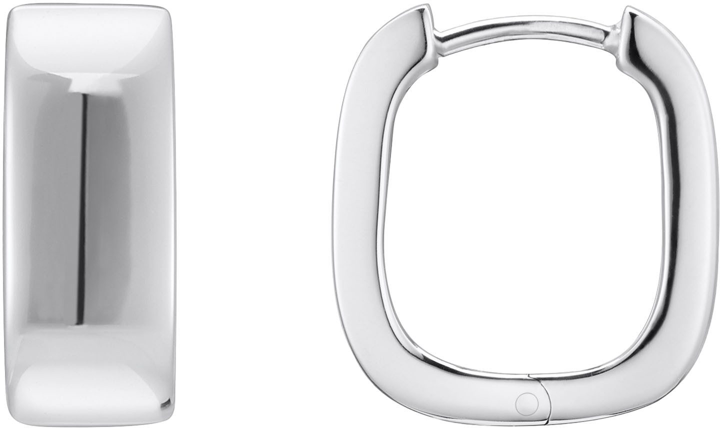 THOMAS SABO Paar Creolen Schmuck Silber 925 Ohrringe mit eckiger Form (2-tlg)