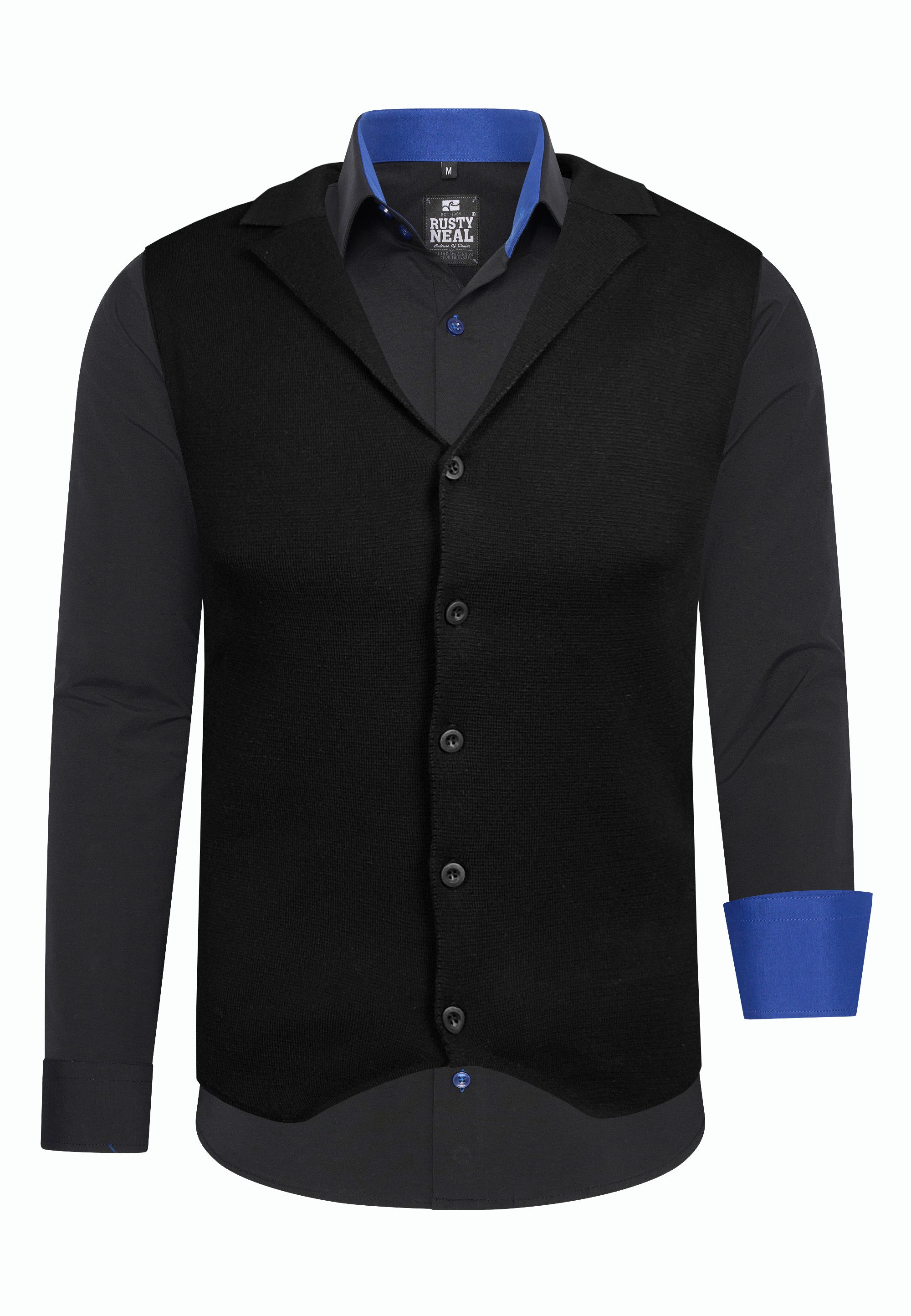 Rusty Neal Langarmhemd inklusive Langarmhemd und Weste günstig online kaufen