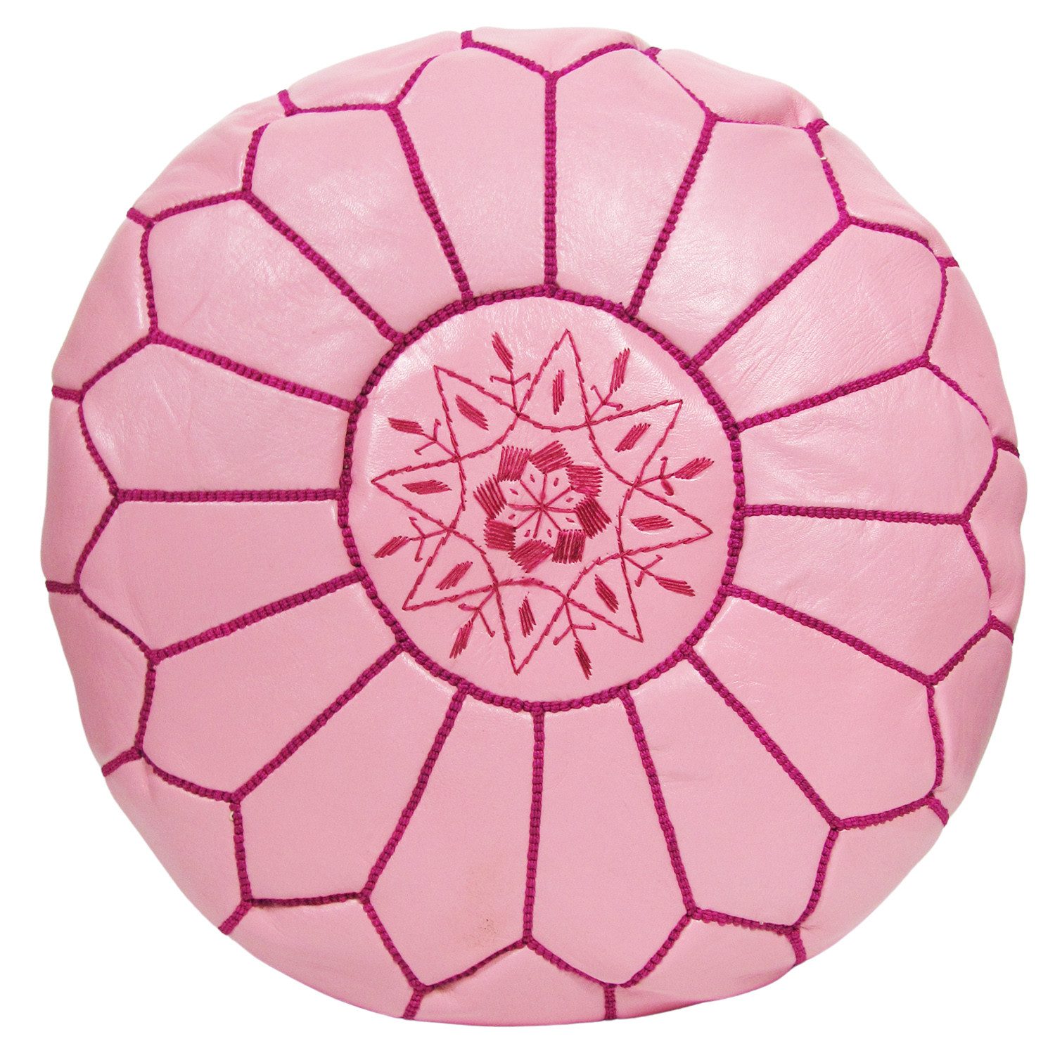 ALMADIH Pouf Leder Pouf Marokkanischer Echtleder Handarbeit Sitzsack