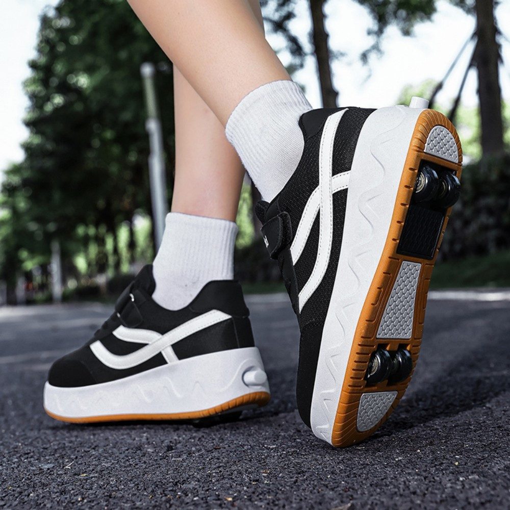 HUSK'SWARE Rollschuhe, (rutschhemmende Sportschuhe Freizeitschuhe, Kinder Rollschuhe Sneaker Mädchen Jungen), 2 in 1 Freizeitschuhe mit einziehbaren Rollen Sportschuhe