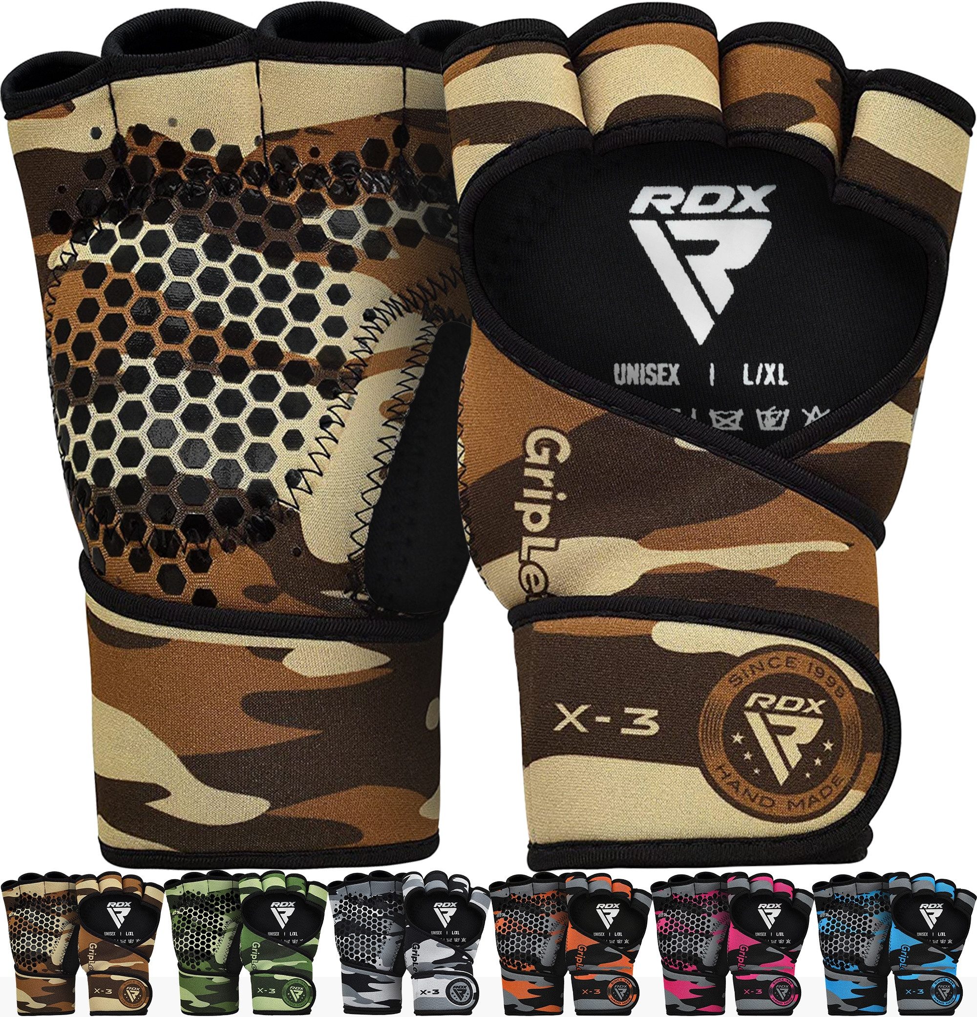 Trainingshandschuhe RDX X3 Gewichtheber Griffe