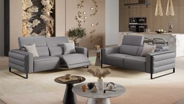 Sofanella 2-Sitzer Zweisitzer DELTONA Ledercouch Relaxfunktion Ledersofa