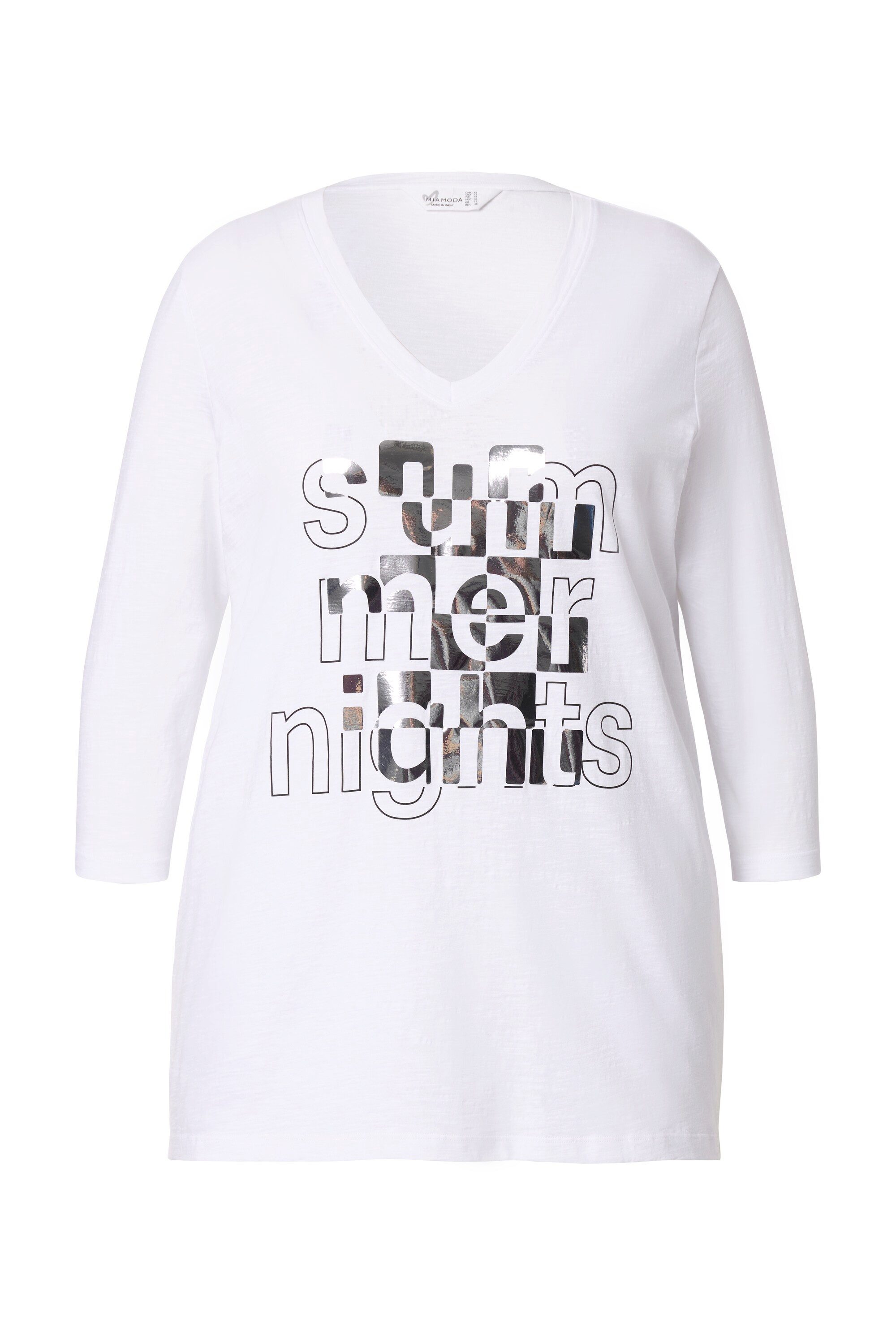 MIAMODA T-Shirt T-Shirt A-Linie Statement 3/4-Ärmel günstig online kaufen