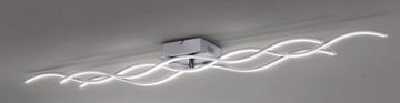 JUST LIGHT Deckenleuchte WELLA, LED fest integriert, Warmweiß, inklusive festverbautem LEDLeuchtmittel