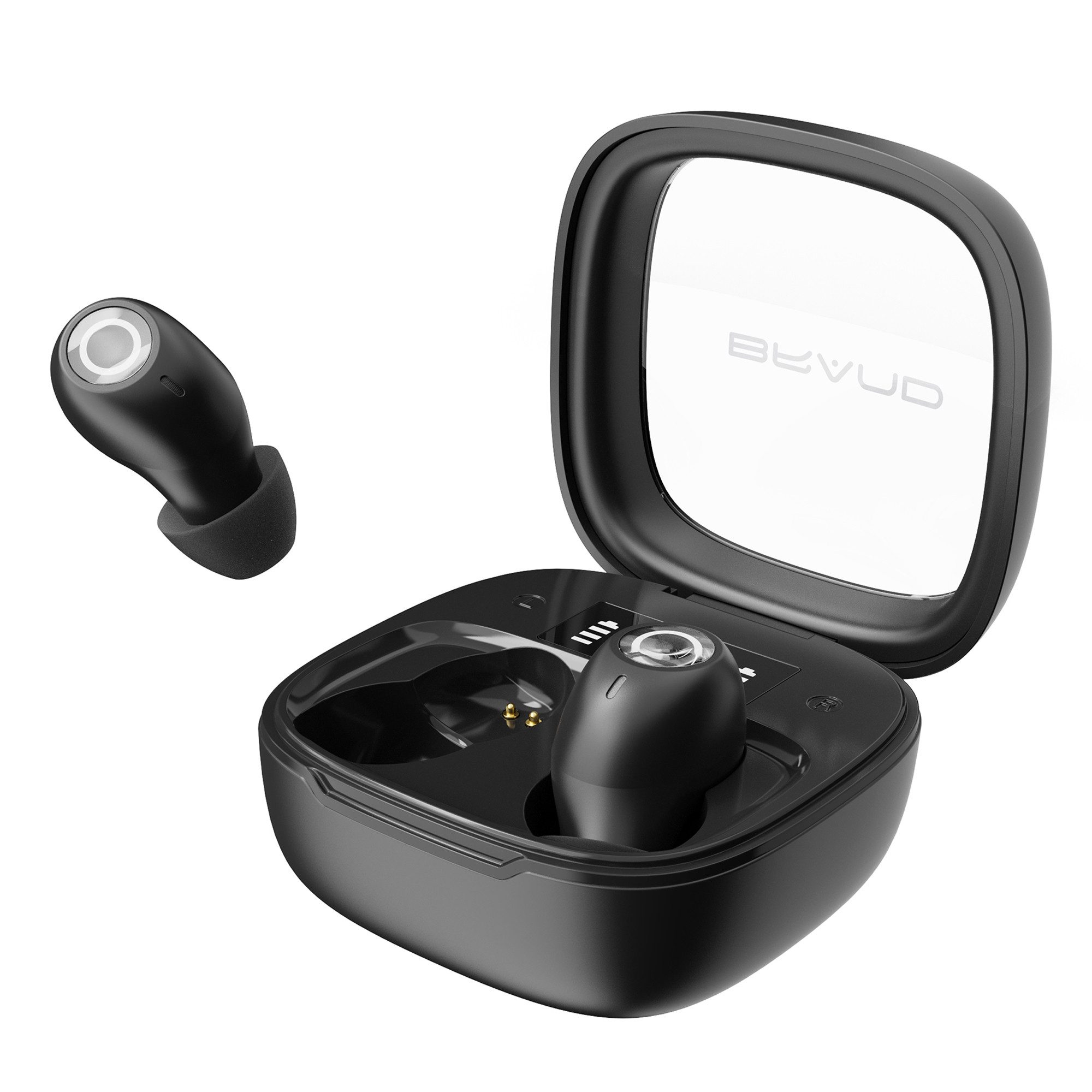 walkbee Bluetooth Kopfhörer,TWS Kabellose Earbuds wireless In-Ear-Kopfhörer In-Ear-Kopfhörer (Bluetooth Kopfhörer Sport, Touch Control mit Kabellosem Ladecase, LED-Anzeige, Stereo-Soundqualität, Intelligente Touch Steuerung, Einfache Verbindung, Ergonomisches Design)