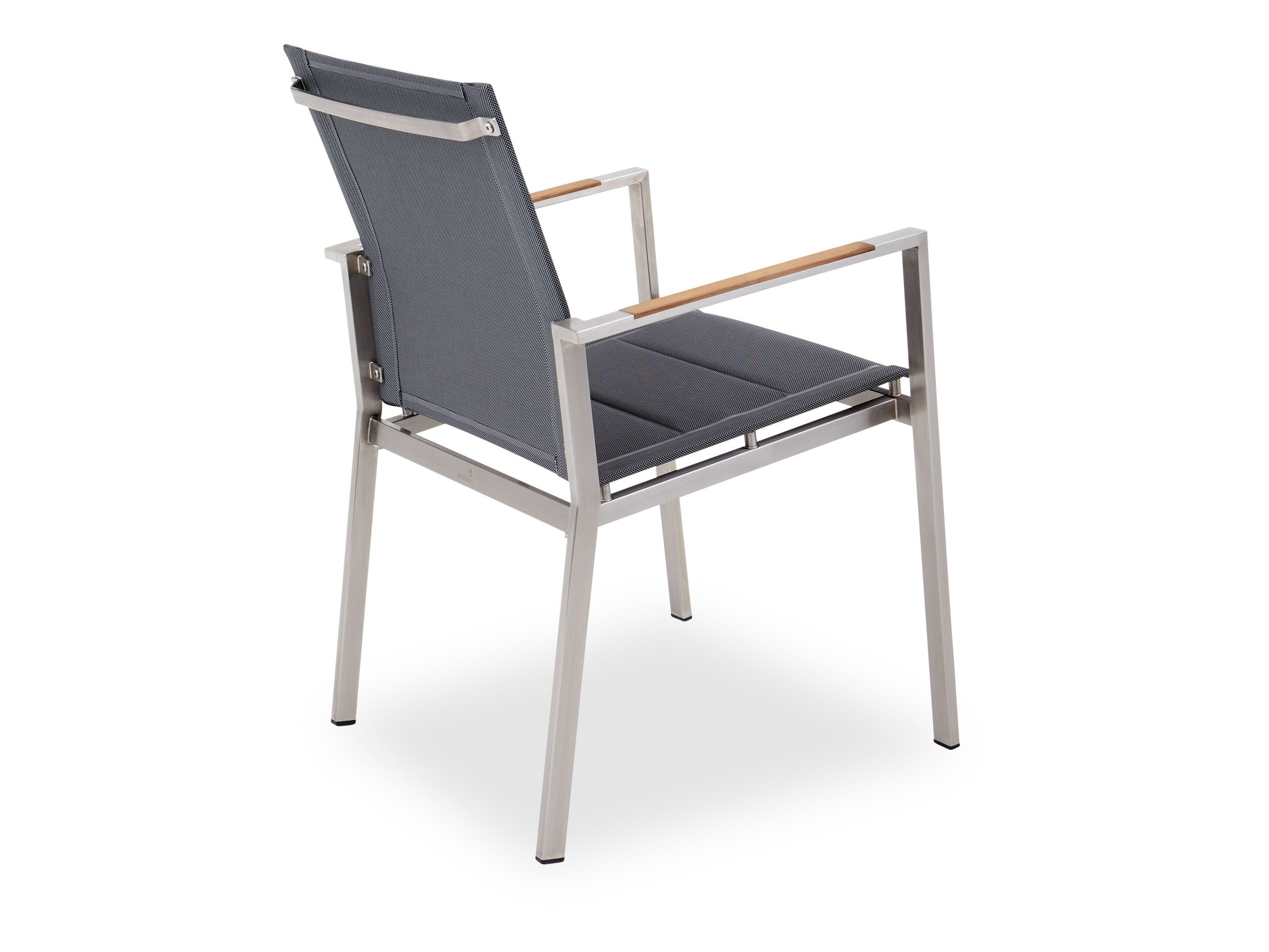 casa NOVA Gartenstuhl casa NOVA Gartenstuhl ALINE BHT 56x85x60 cm grau Stapelstuhl