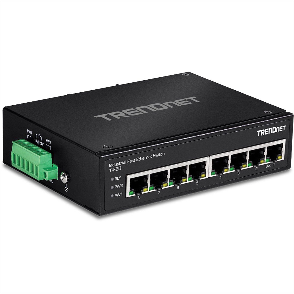 Netzwerk-Switch TI-E80 Industrial Trendnet Ethernet DIN-Rail Fast 8-Port Switch