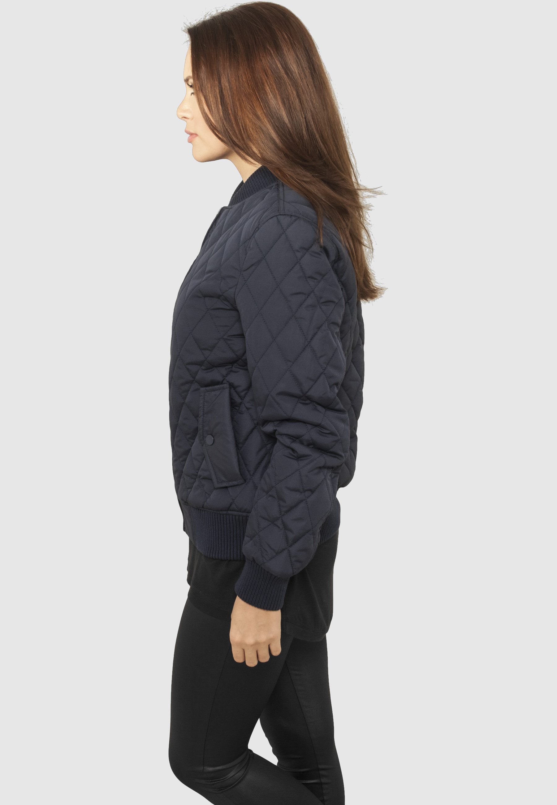 URBAN CLASSICS Allwetterjacke Urban Classics Damen Ladies Diamond Quilt Nylon Jacket (1-St)