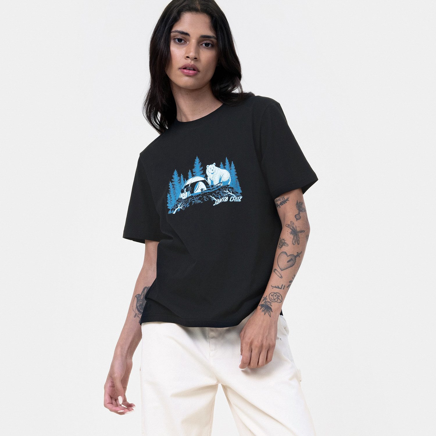 Santa Cruz T-Shirt WOODLAND MINI STRIP FRONT T-SHIRT