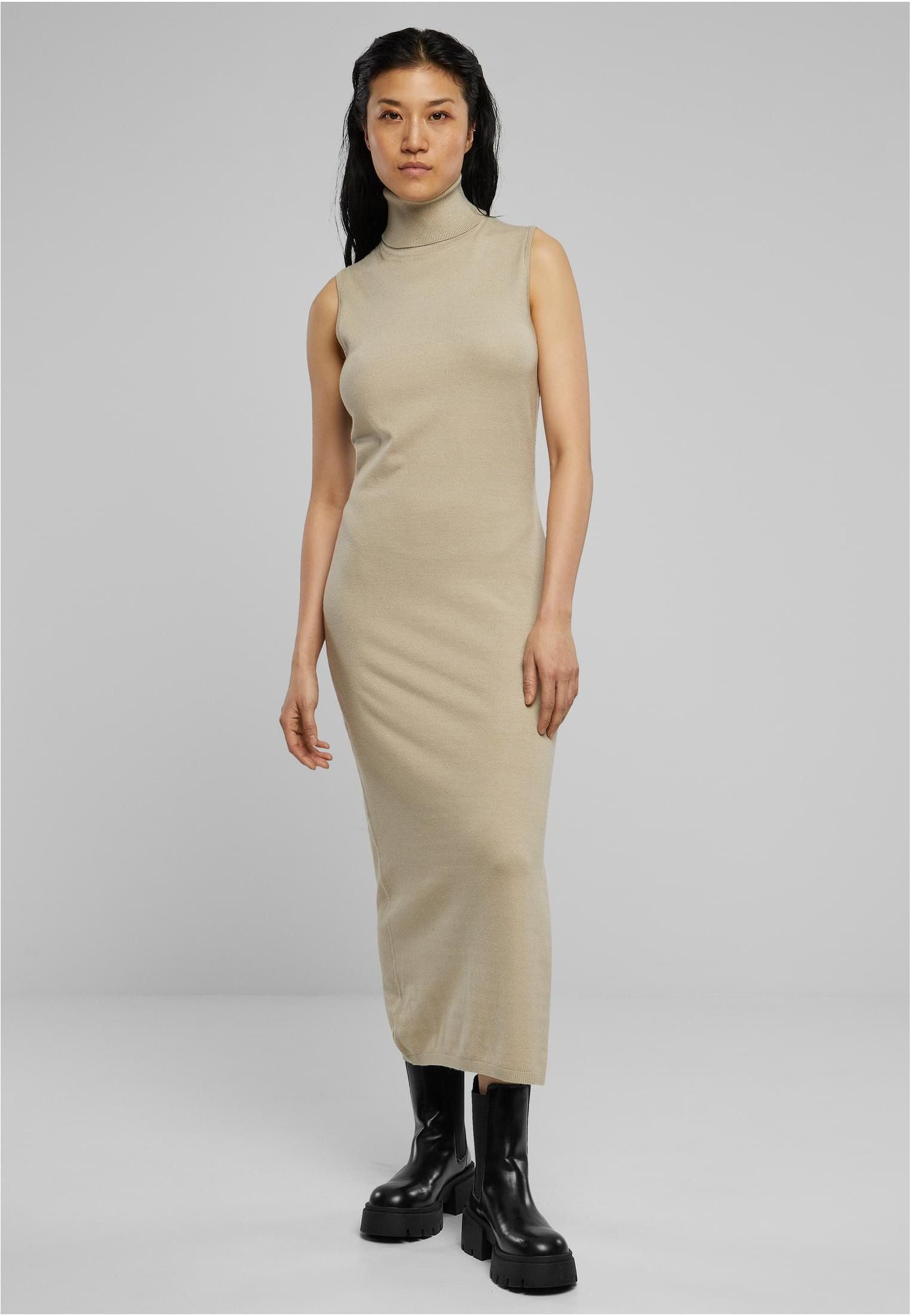 Sweatkleid Ladies Knitted Eco Viscose Turtleneck Dress Kleid