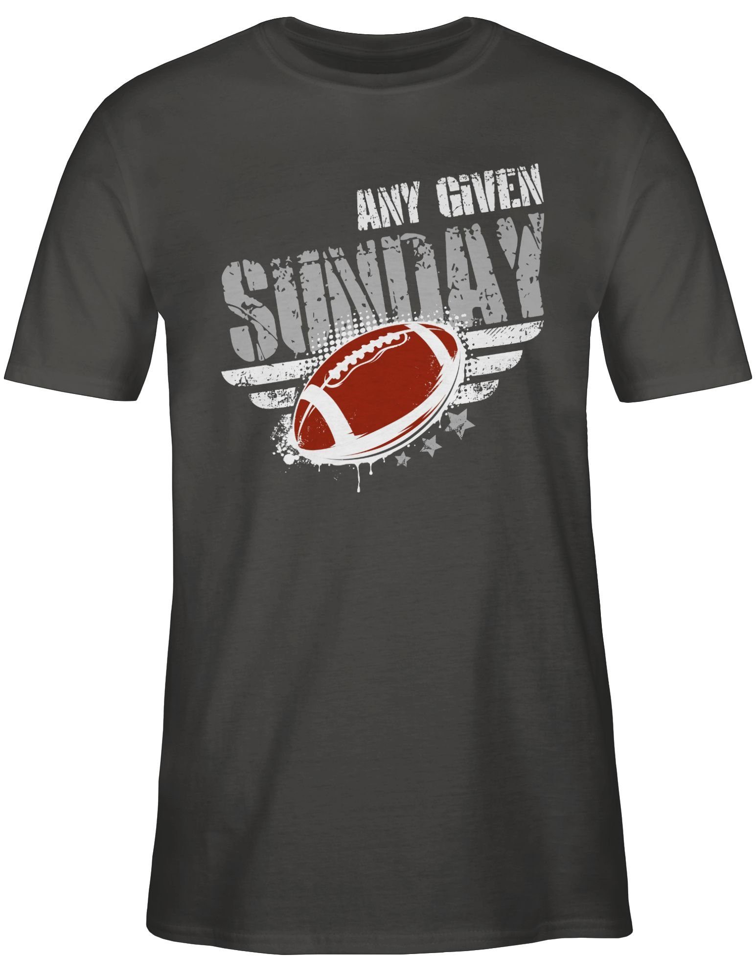 Shirtracer American NFL T-Shirt Given 3 Sunday Dunkelgrau Any Football Football
