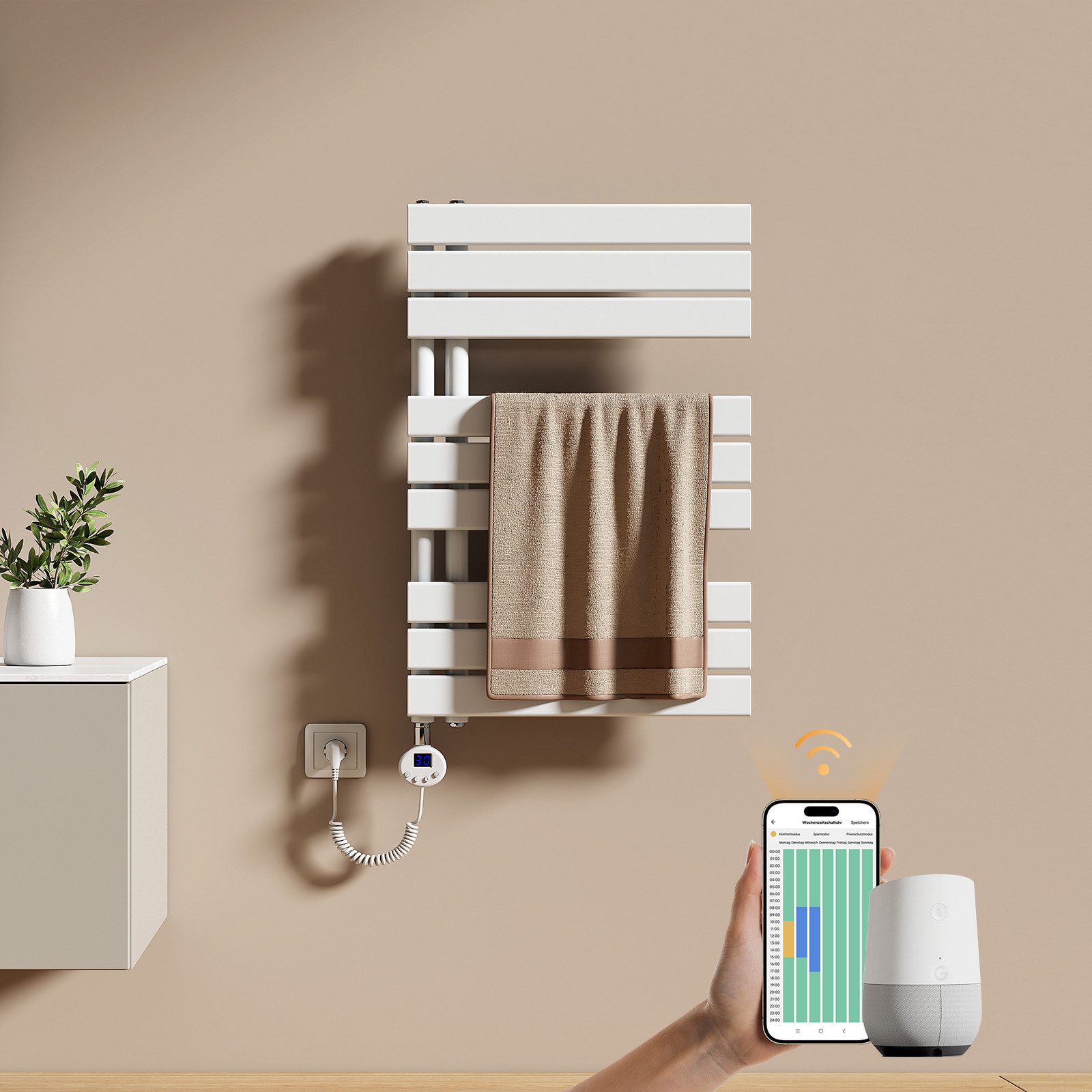 Elektrischer Badheizkörper WIFI App Steuerung Intelligenter Thermostat Aktualisierte Version