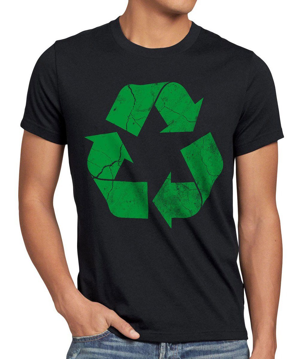 style3 Print-Shirt Herren T-Shirt The Recycle big sheldon recycling leonard theory bang cooper top schwarz