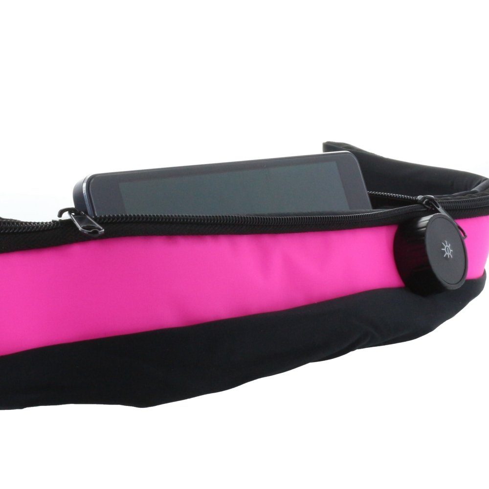 LED Farben (1 pink XiRRiX in für Handy St) joggen Laufgürtel Lichtgürtel Modi 3 verschiedenen Gürtel zum knalligen mit