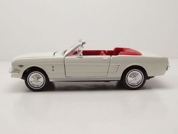 Motormax Modellauto Ford Mustang Convertible 1964 1/2 creme James Bond Goldfinger Modellau, Maßstab 1:24