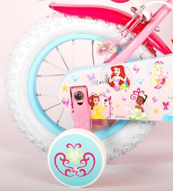 TPFSports Kinderfahrrad Disney Princess 12 Zoll mit 2 Handbremsen, 1 Gang, (Mädchen Fahrrad - Rutschfeste Sicherheitsgriffe), Kinder Fahrrad 12 Zoll mit Stützräder Laufrad Mädchen Kinderrad