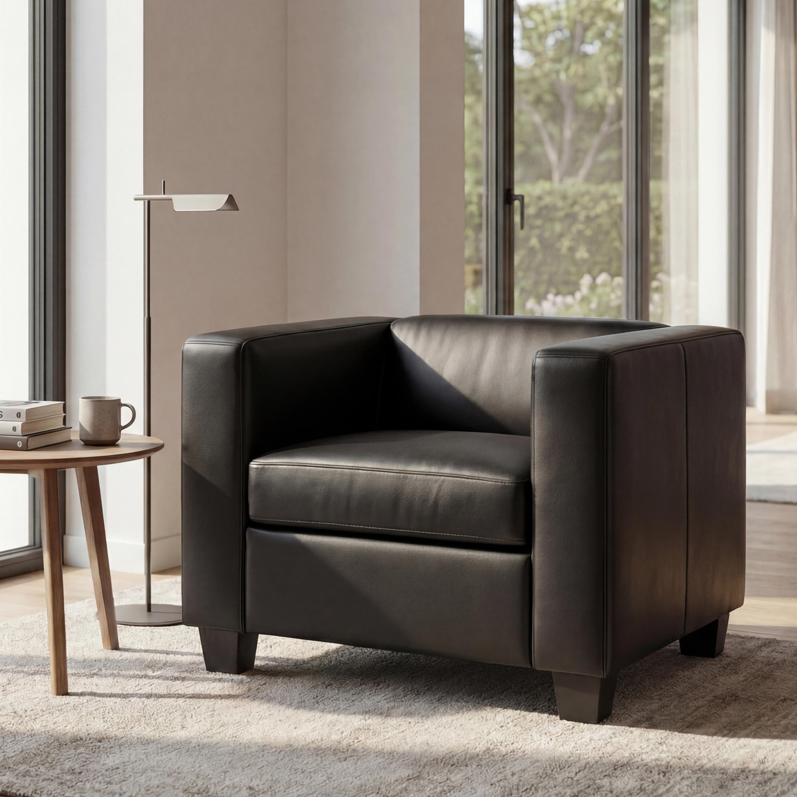 MCW Sessel Lille, Bequemes Polster, Lounge-Stil, Kunststofffüße, Hohe Standfestigkeit