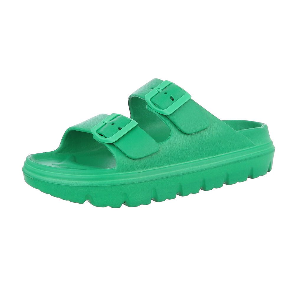 Ital-Design Damen Mules Strand Plateausandaletten (86192899) Flach Pantolet günstig online kaufen